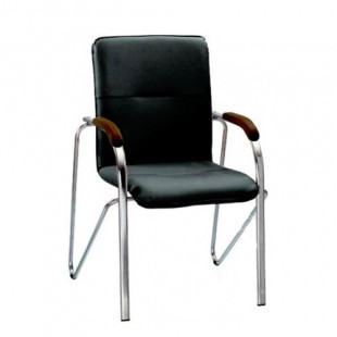 Кресло для посетителей SAMBA V-14 1.031, искусственная кожа, черное