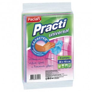 Салфетки универсальные Paclan "Practi. Universal", размер 38*40 см, в комплекте 4 шт. - фото 1 - id-p91531584
