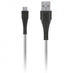 Интерфейсный кабель Smart Buy Carbon USB 2.0 (A) - micro USB (B), 2A,  экстрапрочный, 2 м, белый