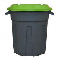Бак пластиковый мусорный InGreen, 80 л, 573*502*675 мм, с крышкой, серый/зеленый