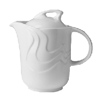 Кофейник с крышкой «Мелодия»; фарфор; 310мл; D=73,H=120,L=134,B=73мм; белый
