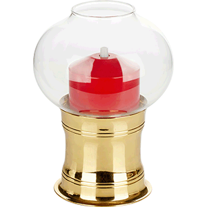 Светильник масляный «Студио»; сталь,стекло; D=11,8,H=16см; золотой,красный