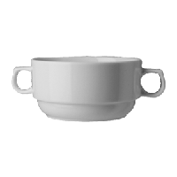 Чашка бульонная «Прага»; фарфор; 460мл; D=120,H=65,L=170,B=120мм; белый