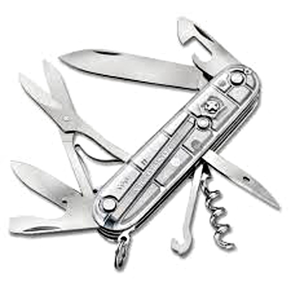 Нож VICTORINOX Мод. CLIMBER SILVERTECH TRANSLUCENT (91мм) - 14 функций, R 18106