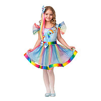 Карнавальный костюм "Радуга Дэш", платье, заколка - волосы, р.26, рост 104 см