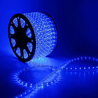 Световой шнур Luazon Lighting 13 мм, IP65, 100 м, 36 LED/м, 220 В, 3W, чейзинг, свечение синее