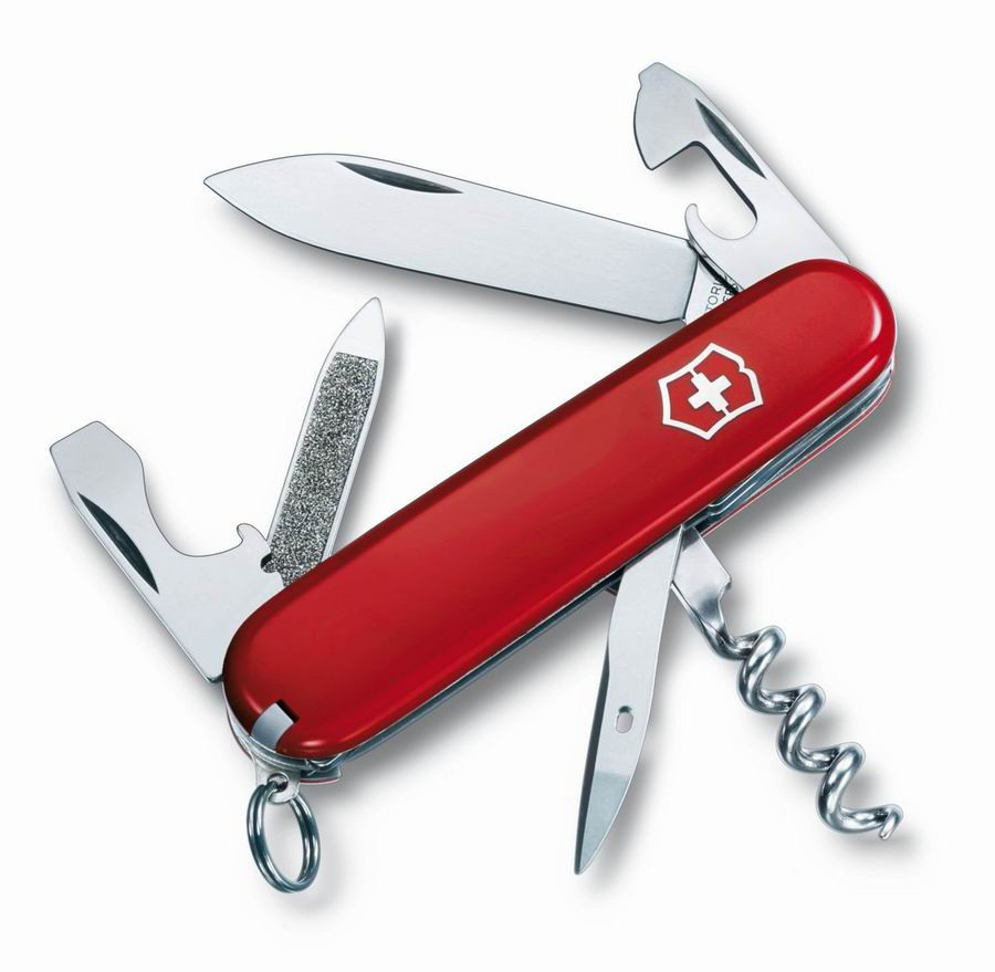 Нож VICTORINOX Мод. SPORTSMAN KR (84мм) - 12 функций, R 18820