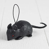 Прикол «Мышь», резиновая, цвет чёрный (комплект из 6 шт.)