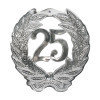 Знак Юбилей 25 серебристый d40см 1шт/уп Kg 042662 Знак Юбилей 25 серебристый d40см 1шт/уп Kg