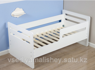 Кровать подростковая «Wooden bed - 4», (белый)
