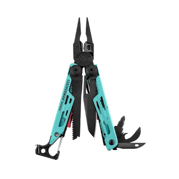 Мультиинструмент LEATHERMAN SIGNAL BLACK AQUA, BLACK L, R38957