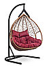 Подвесное двухместное кресло-кокон FISHT горячий шоколад, фото 3