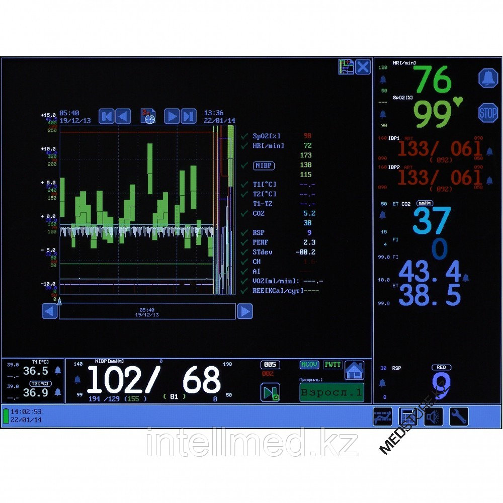 Монитор для наркозно-дыхательного аппарата МПР6-03 КОМПЛЕКТАЦИЯ НД1.19 (Тритон-ЭлектроникС ООО, РОССИЯ) - фото 2 - id-p92826036