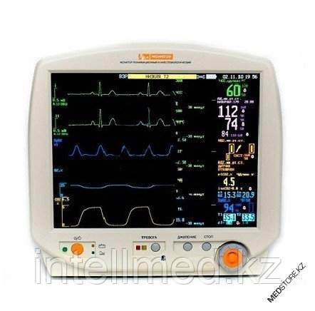 Монитор реанимационный и анестезиологический МИТАР 01-"Р-Д"с экраном 12 1(ЧСС, ЭКГ, SPO2, ФПГ, ЧП, АД, ПГ, ЧД, - фото 1 - id-p92826096