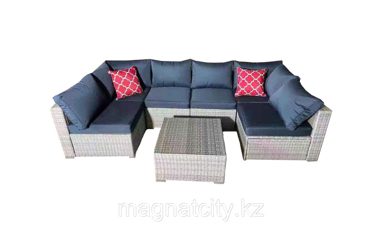 Комплект мебели журнальный "Дублин" (серый/черный) - фото 1 - id-p92830322