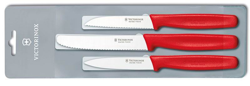 Набор столовых ножей VICTORINOX Мод. PARING KNIFE SET RED (3 предмета) #5.1111.3, R18884 - фото 1 - id-p92884370