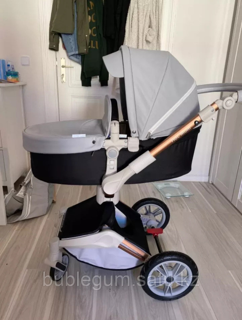 Детская коляска 2в1 Hot Mom 360º 2018  серый комбинированная