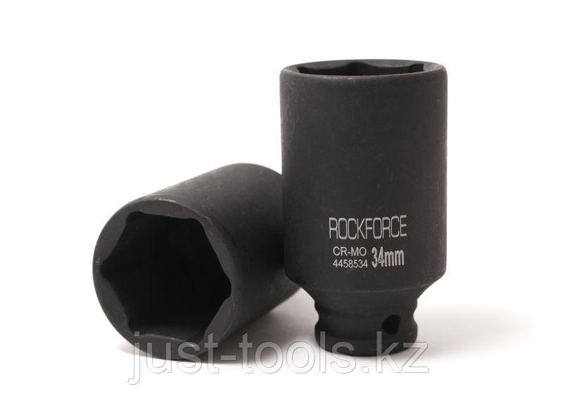 ROCKFORCE Головка ударная глубокая 34мм (6гр.),1/2" ROCKFORCE RF-4458534 27126