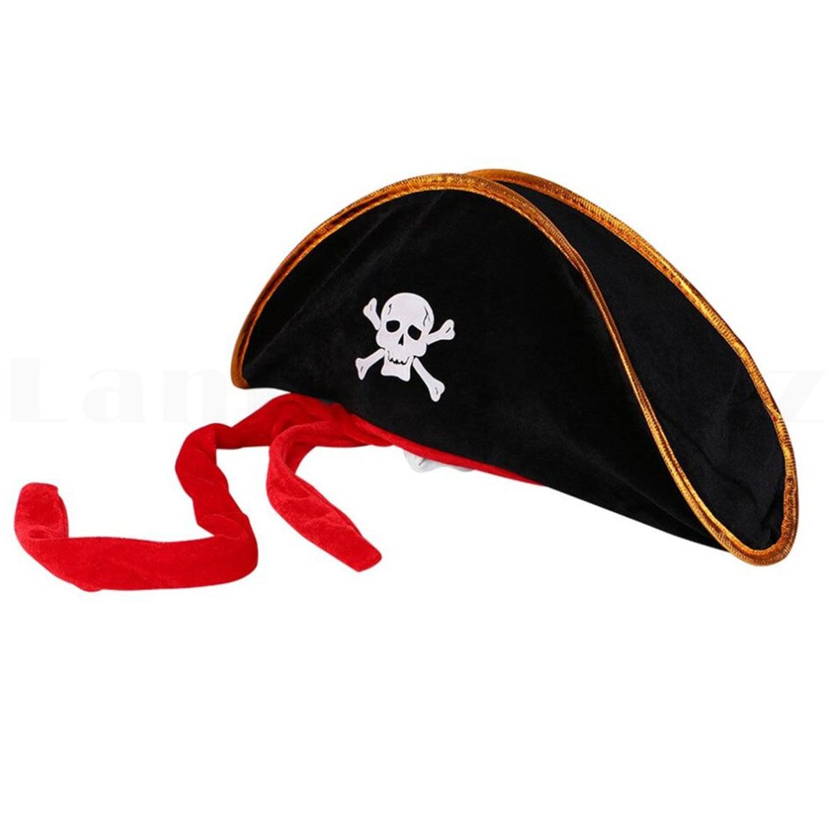Шляпа Пирата с золотистой тесьмой и красной лентой - фото 4 - id-p92906670