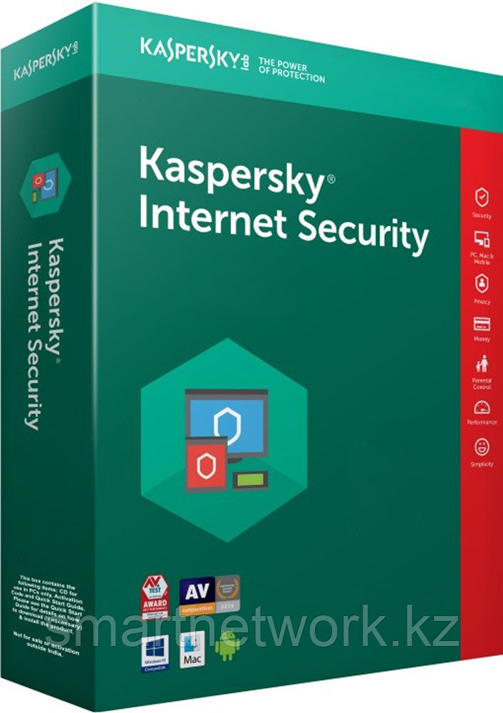 Антивирус kaspersky Anti-Virus Internet Security на 1 год для 2 устройств - лицензионная коробка