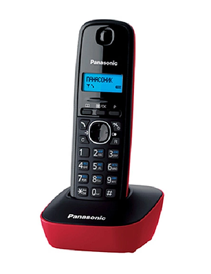 Телефон Panasonic KX-TG1611RUR черно-красный