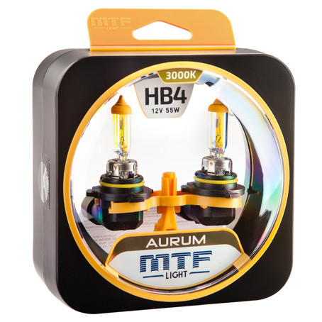 Галогенные автолампы MTF Light серия AURUM HB4(9006), 12V, 55W, комп.