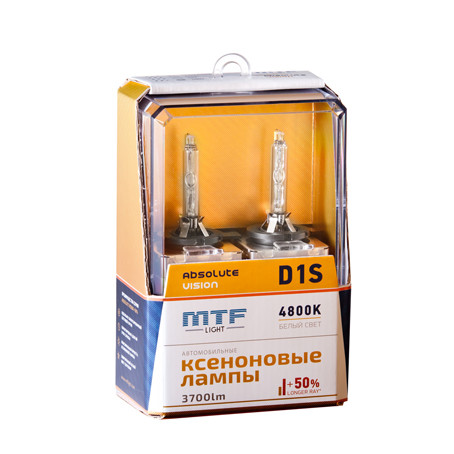 Ксенон MTF Light D1S 85В 35Вт ABSOLUTE VISION +50% 3800lm 4800K AVBD1S