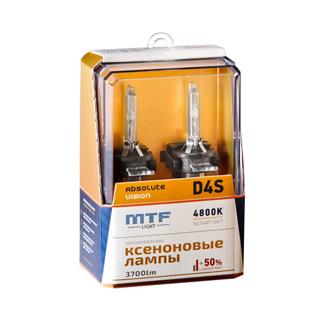 Ксенон MTF Light D4S 42В 35Вт ABSOLUTE VISION +50% 3800lm 4800K AVBD4S