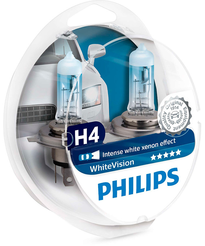 Автолампа PHILIPS H4 W5W 12342 White Vision