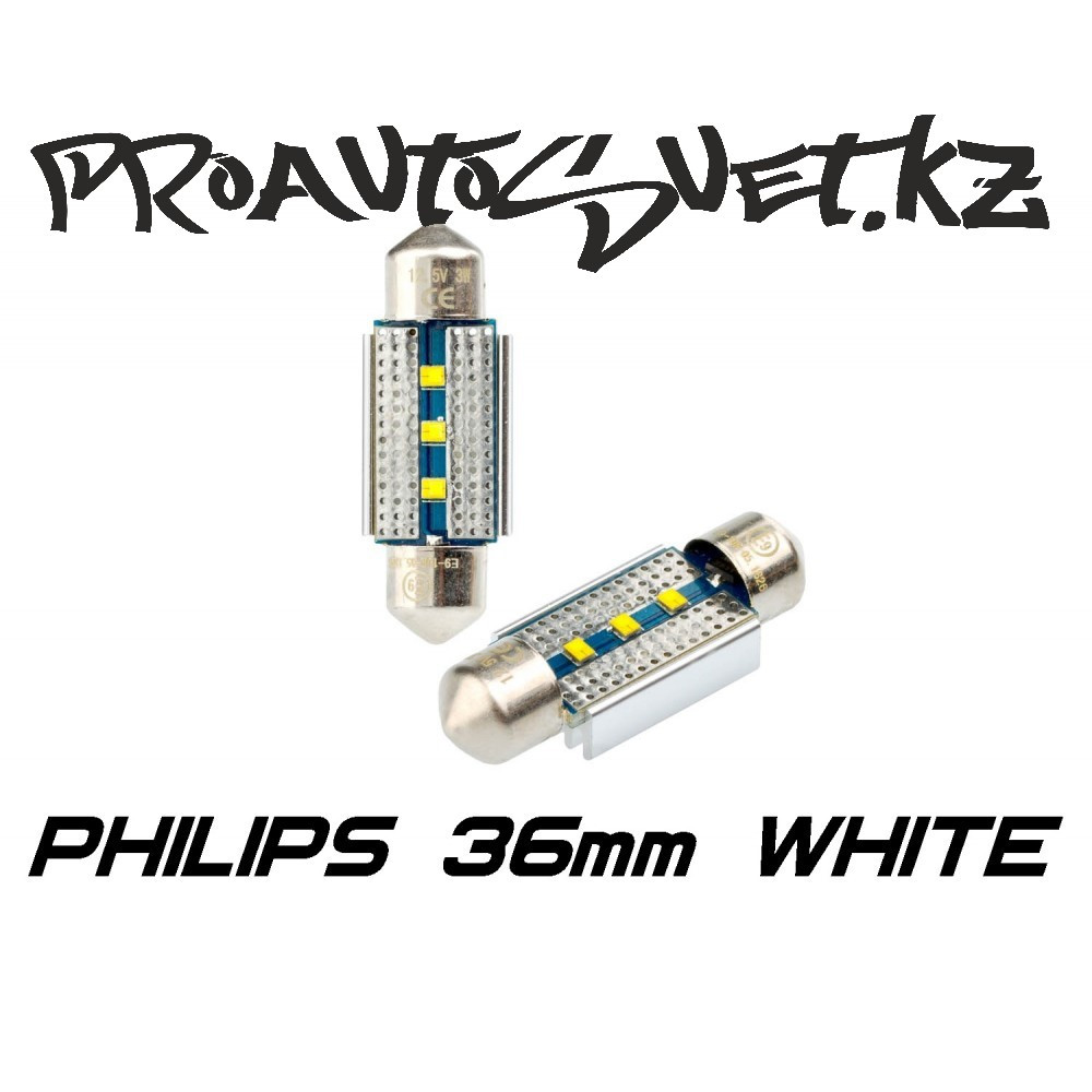 Светодиодная лампа Optima Premium PHILIPS CAN Festoon 36 mm белая с обманкой - фото 1 - id-p92910401
