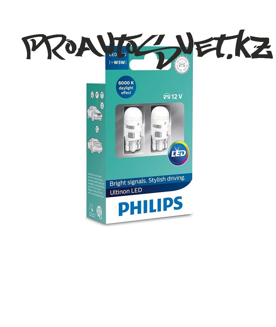 LED PHILIPS T10 W5W 6000K Vision 12V 11961ULWX2