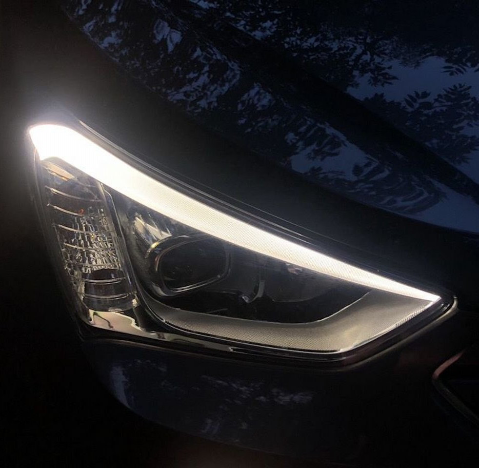 Плата LED Ресницы Hyundai Santa Fe 2013 - 2015 ДХО - фото 4 - id-p92911039