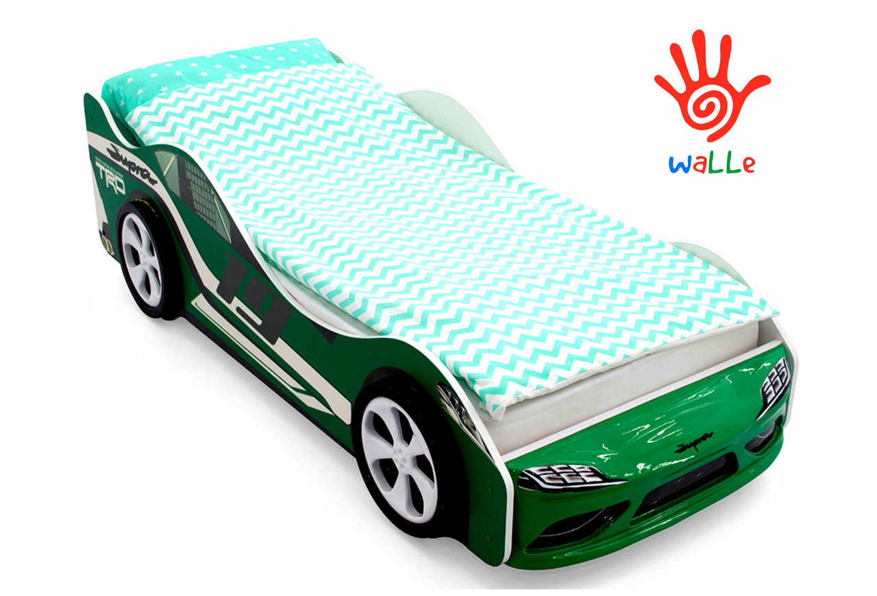 Кровать машина Супра 3D зеленая
