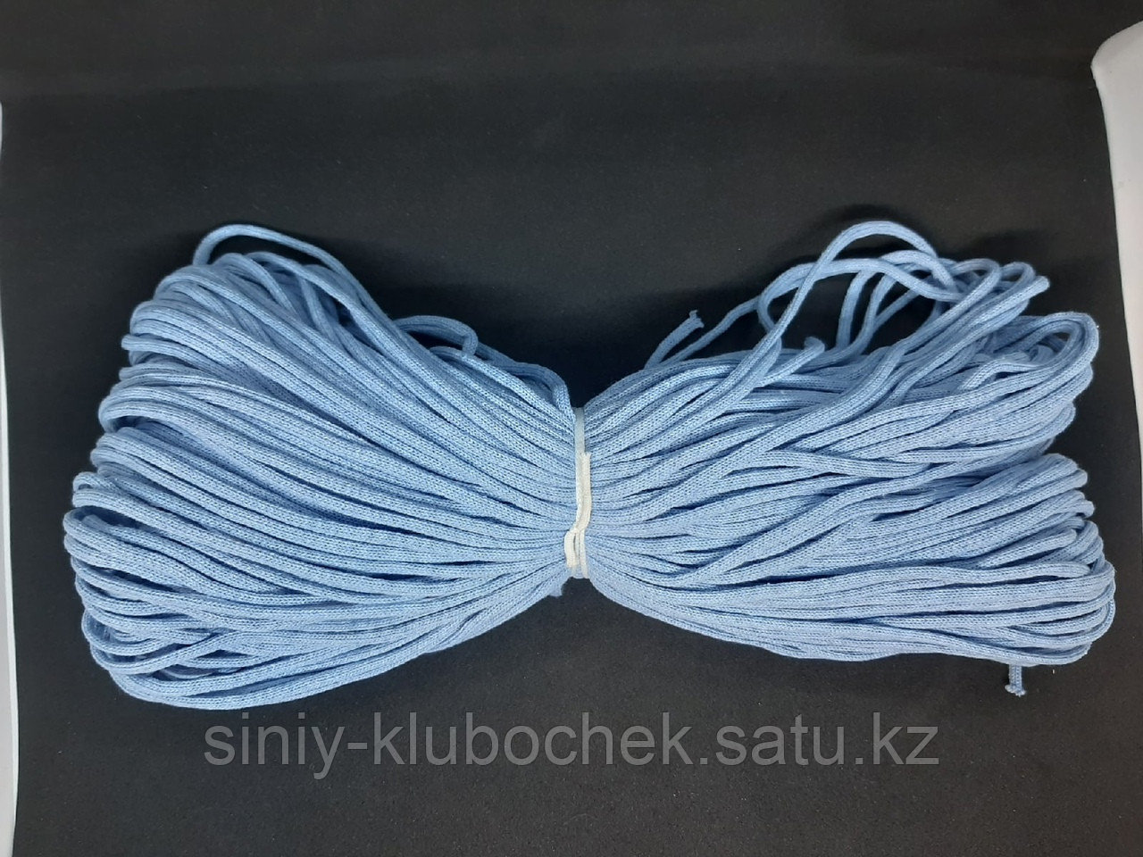 Хлопковый шнур без сердечника для вязания Голубой - фото 1 - id-p92920273