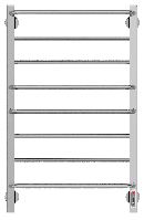 Полотенцесушитель Терминус Евромикс квадро П8 500х850 электро (new встроен.диммер)