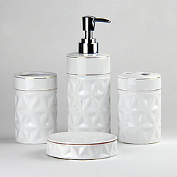 Керамический набор для ванной комнаты DW171W Белый