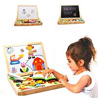 Двусторонняя магнитная доска с фигурками "Мальчики и девочки"