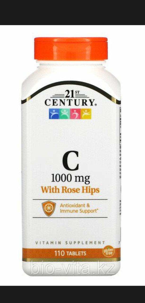 Витамин С c шиповником. 1000 мг. 110 таблеток. 21 century