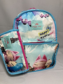 Школьный рюкзак для девочек "Glossy Bird" двухсторонний (высота 41 см, ширина 30 см, глубина 14 см)