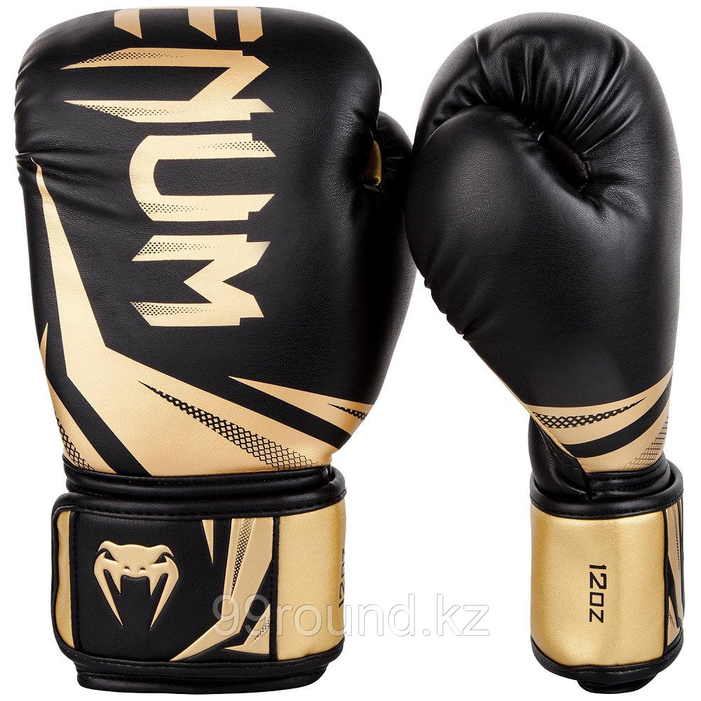 Перчатки для бокса Venum Challenger 3.0 Boxing Gloves-Black/Gold, фото 1