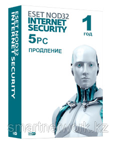 Eset NOD32 Internet Security - продление лицензии на 1 год на 5 устройств