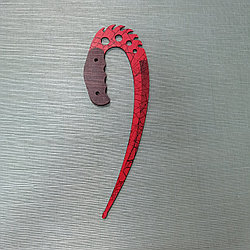 Деревянный Нож CS-GO Изогнутый - красная Паутина (28 см.)