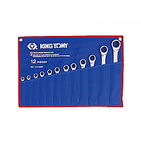 Набор комбинированных ключей с трещоткой 12 пр KING TONY 12112MRN