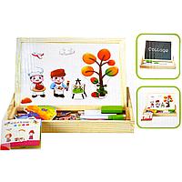 Двусторонняя магнитная доска с фигурками "Профессии"