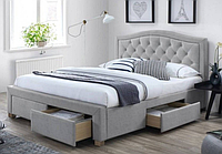 Кровать двуспальная SIGNAL ELECTRA (серый 160х200)