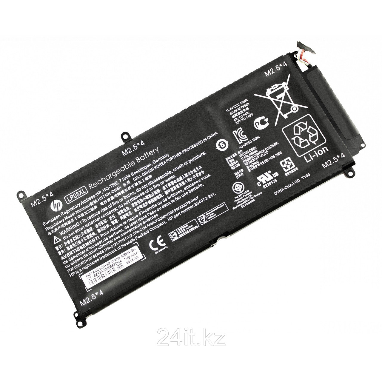 Аккумулятор LP03XL для ноутбука HP Envy 15-AE 11.4V 48Wh Оригинал