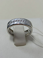 Обручальное кольцо с фианитами 17 размер
