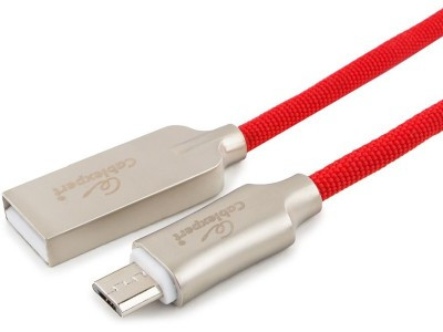 Кабель Cablexpert USB - micro USB 1 м CC-P-mUSB02R-1.8M, красный - фото 1 - id-p92944681