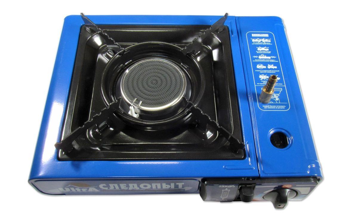 Плита наст. газовая "СЛЕДОПЫТ - UltrA", керам. (с переходником)/6/, R 83460