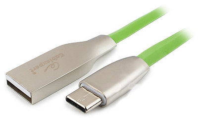 Кабель Cablexpert CC-G-USBC01Gn-1M, зеленый